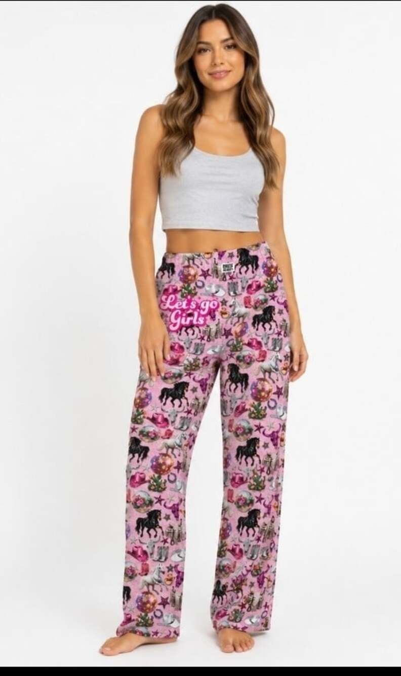 Pajama Lounge Pants Glam Cowgirl Western Print Size 2XL NWT New Soft Comfy